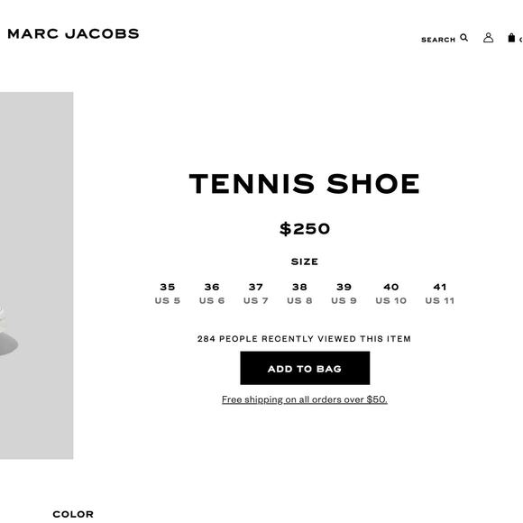 Marc Jacobs Vesey Tennis Shoe 41 EU 11 US New $250 Black Leather Hi-Top Sneaker - Picture 11 of 11